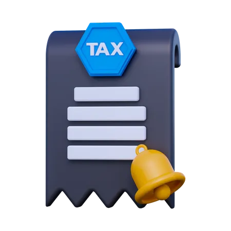 Tax Notification  3D Icon