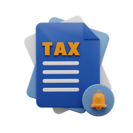 Tax Notification  3D Icon