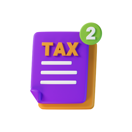 Tax Notification  3D Icon