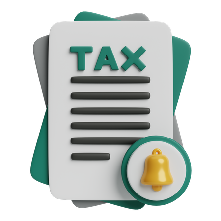 Tax Notification  3D Icon