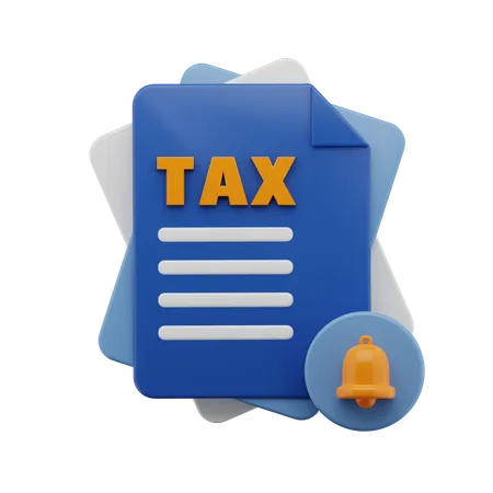 Tax Notification  3D Icon