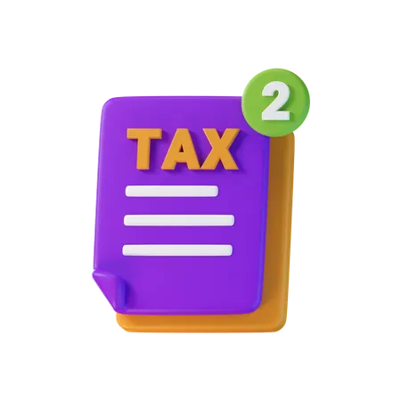 Tax Notification  3D Icon