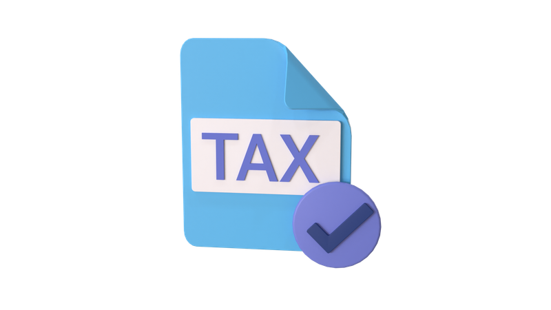 Tax Paid  3D Icon