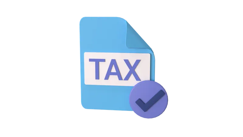 Tax Paid  3D Icon