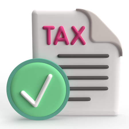 Tax Paid  3D Icon