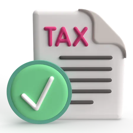 Tax Paid  3D Icon