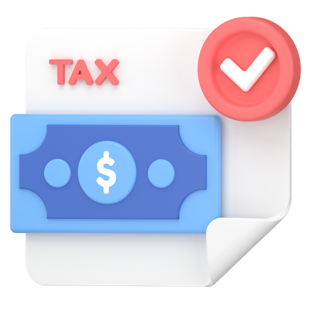 Tax paid  3D Icon