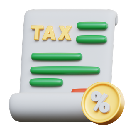 Tax Paper  3D Icon