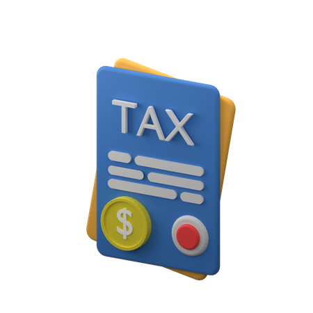 Tax Paper  3D Icon