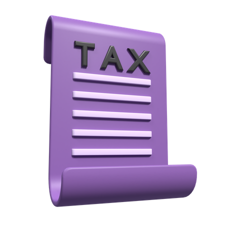 Tax Paper  3D Icon