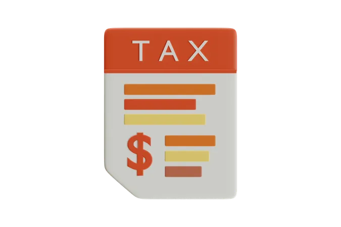 Tax Paper  3D Icon