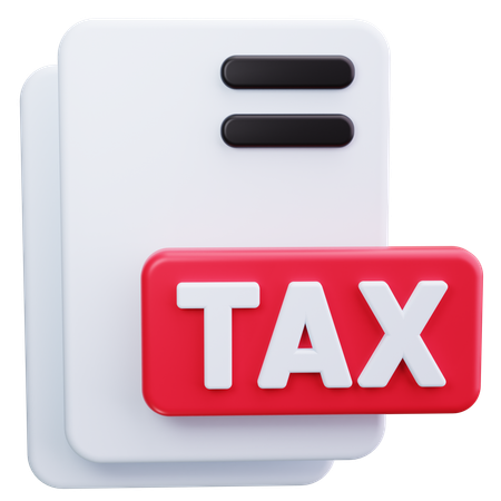 Tax Paper  3D Icon