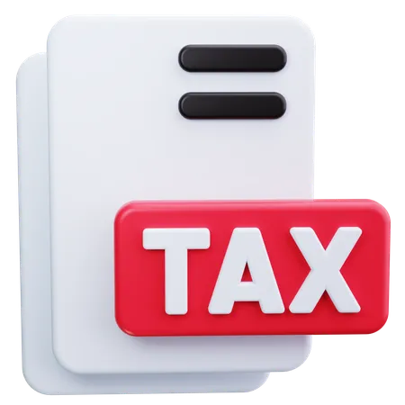 Tax Paper  3D Icon