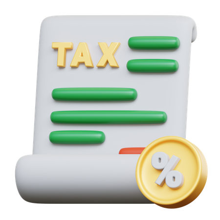 Tax Paper  3D Icon