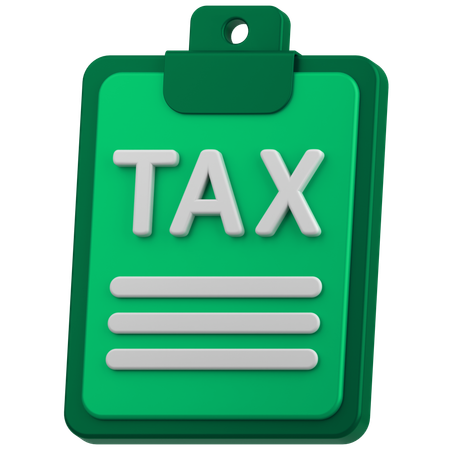 Tax Paper  3D Icon