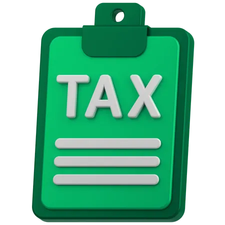 Tax Paper  3D Icon