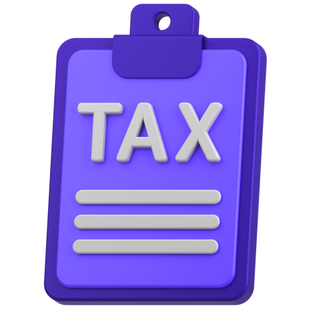 Tax Paper  3D Icon