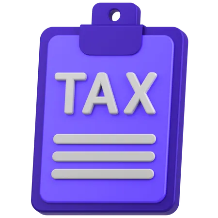 Tax Paper  3D Icon