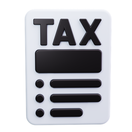 Tax Paper  3D Icon