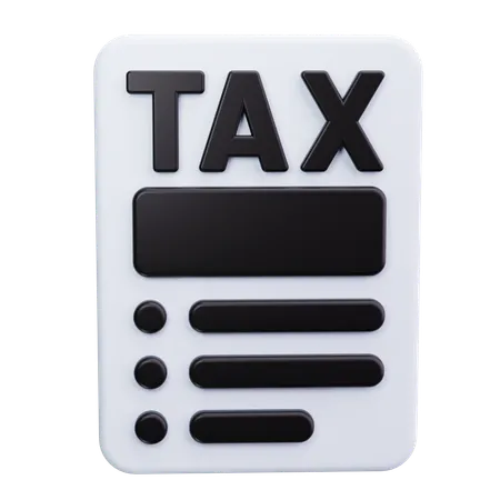 Tax Paper  3D Icon