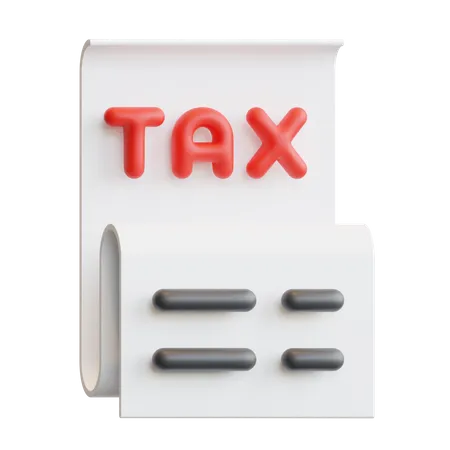 Tax Paper  3D Icon