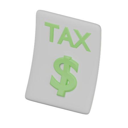 Tax Paper  3D Icon