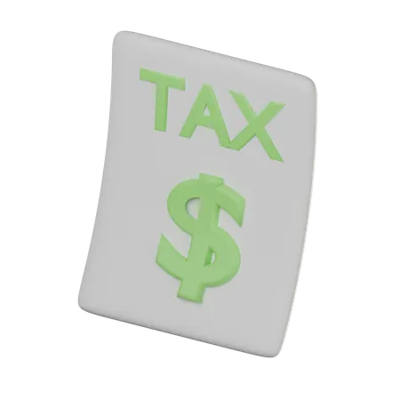 Tax Paper  3D Icon