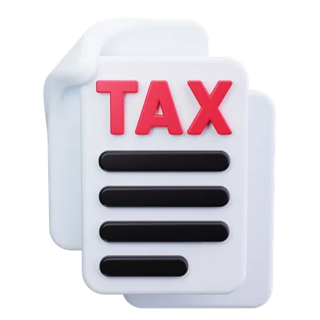 Tax Paper  3D Icon