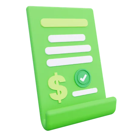 Tax Paper  3D Icon