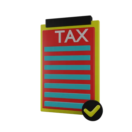 Tax Paper  3D Icon