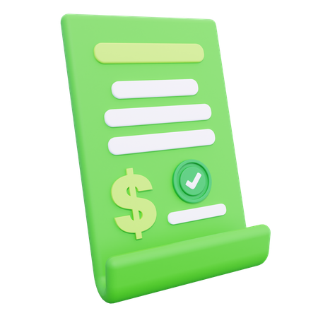 Tax Paper  3D Icon