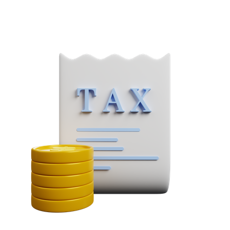 Tax paper  3D Illustration