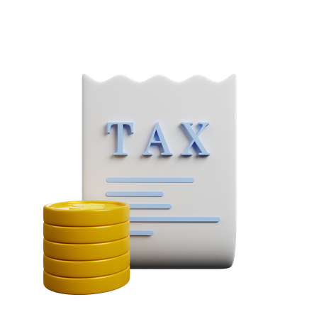 Tax paper 3D Illustration