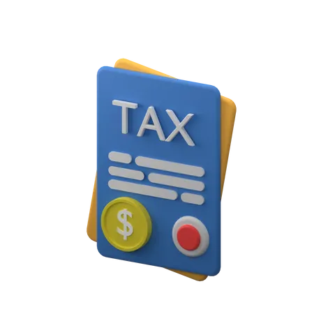 Tax Paper  3D Icon