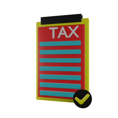 Tax Paper 3D Icon