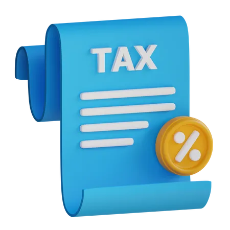 Tax Modern 3 D Icon Rendered 3D Icon