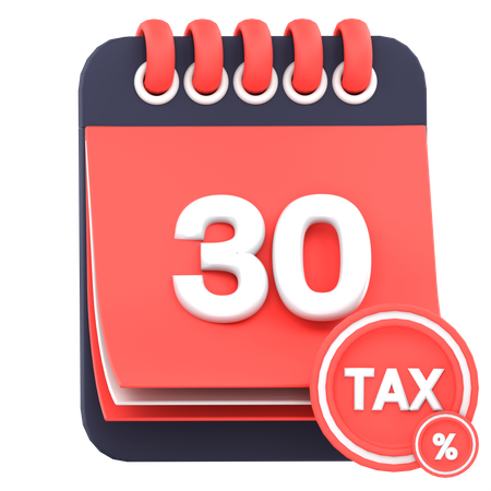 Tax Paying Date  3D Icon