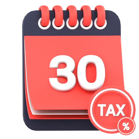 Tax Paying Date  3D Icon