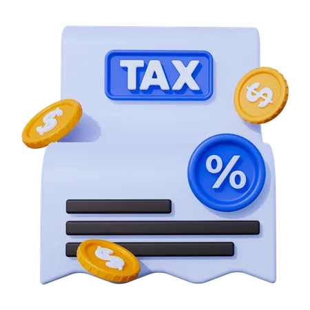 Tax Payment  3D Icon