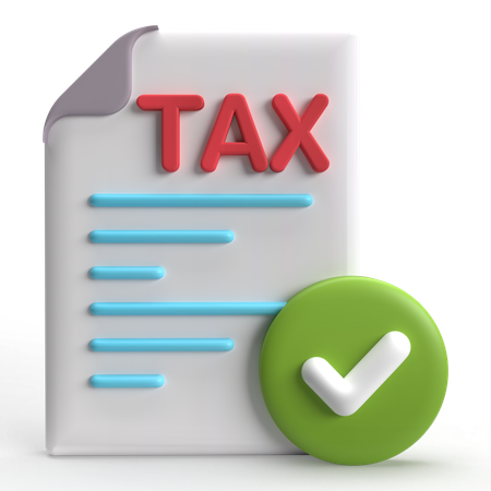 Tax Payment  3D Icon