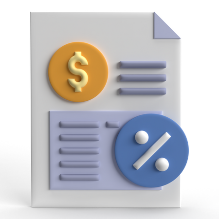 Tax Payment  3D Icon