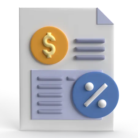 Tax Payment  3D Icon