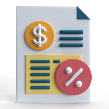 Tax Payment  3D Icon