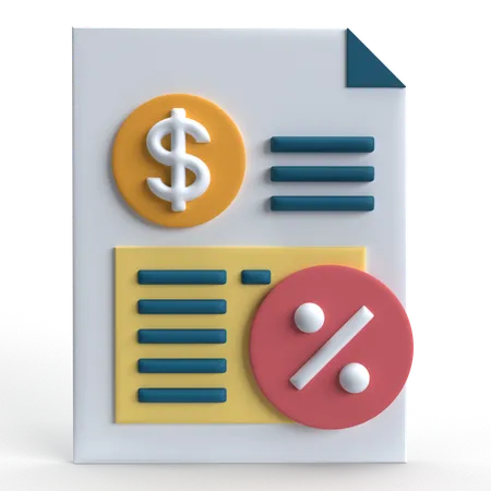 Tax Payment  3D Icon