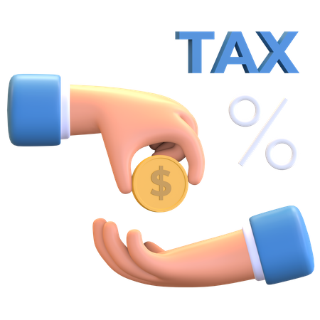 Tax Payment 3D Illustration