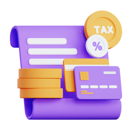 Tax Payment 3D Illustration