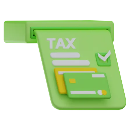 3 D Tax Payment Illustration 3D Icon
