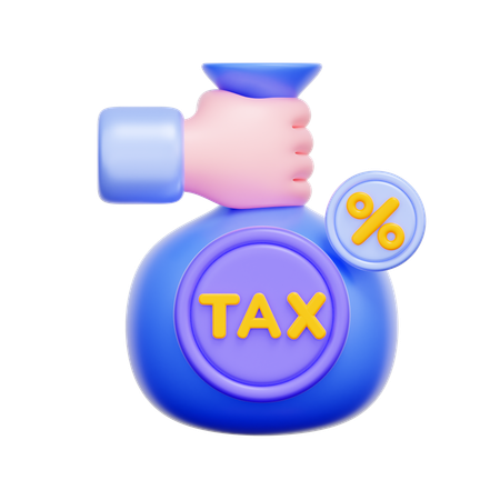 Tax Payment Bag  3D Icon