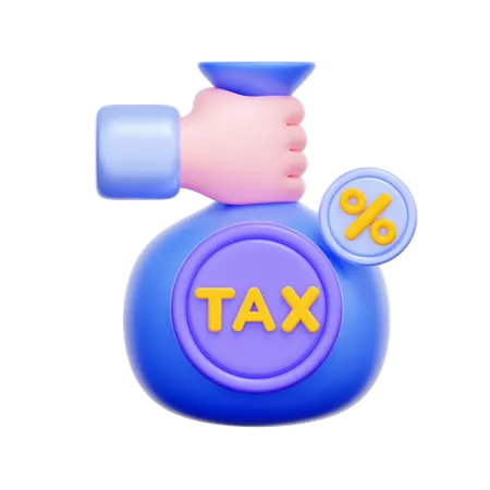 Tax Payment Bag  3D Icon