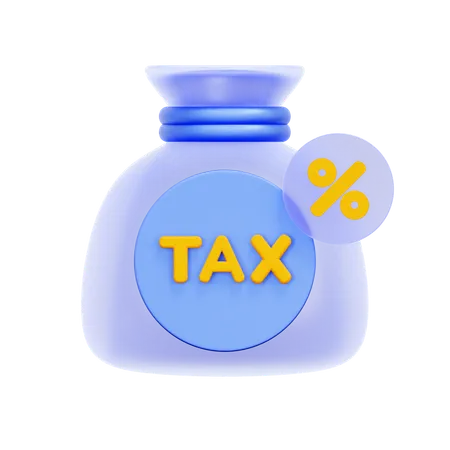 Tax Payment Bag 3D Icon